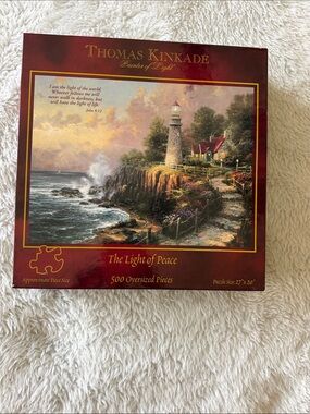 Thomas Kinkade "The Light of Peace" 500 Oversized Pieces.